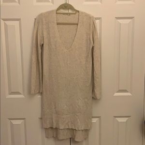 Zara Oatmeal Knit Tunic with Side Slit